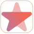 A star icon with a pink to orange gradient fill, outlined by a rounded square border.